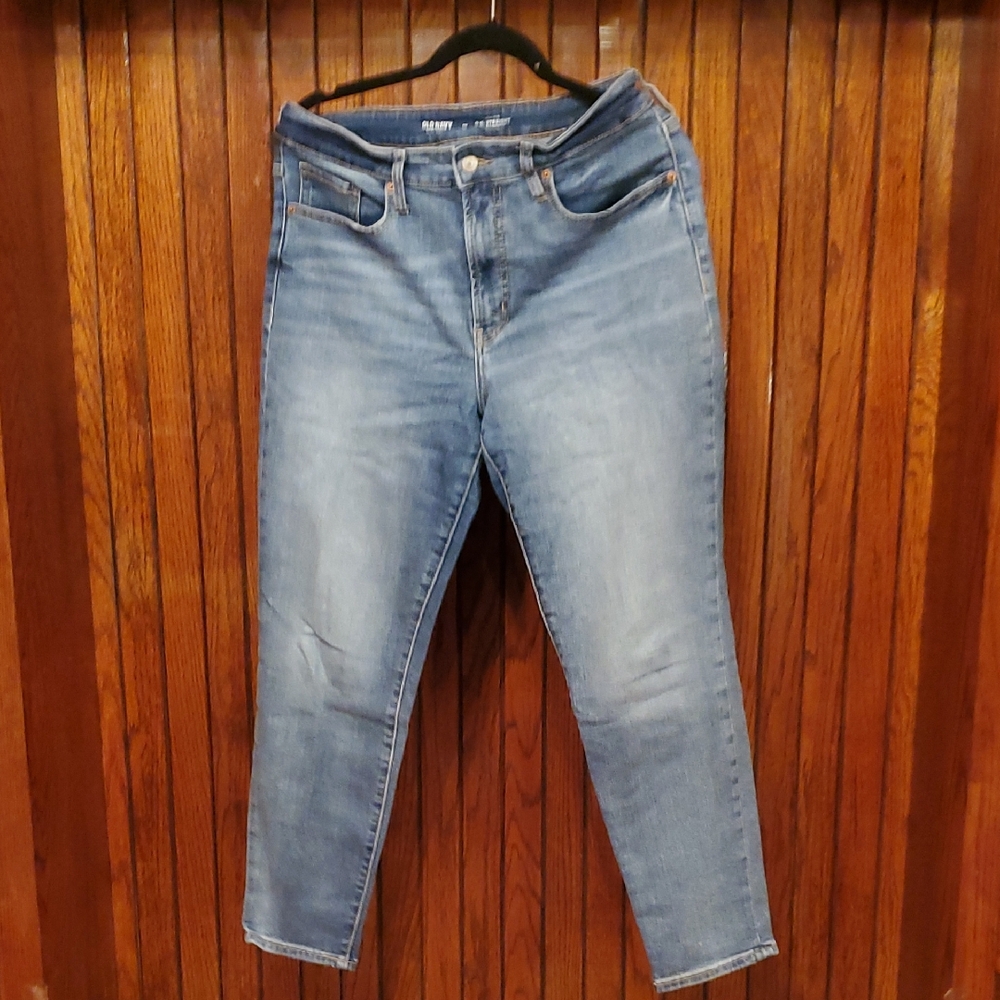 OLD NAVY Blue Denim Straight Leg Jeans Size 10